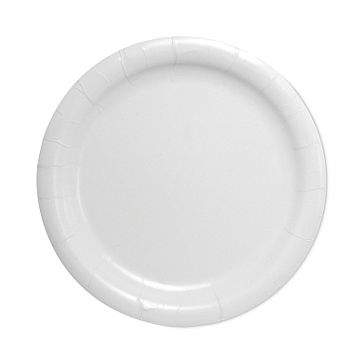 Dart Bare Eco-Forward Clay-Coated Paper Dinnerware, Plate, 9" dia, White, 500/Carton (HP9S)