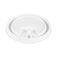 Dart Lift Back and Lock Tab Cup Lids, Fits 8 oz Cups, White, 100/Sleeve, 10 Sleeves/Carton (LB3081)