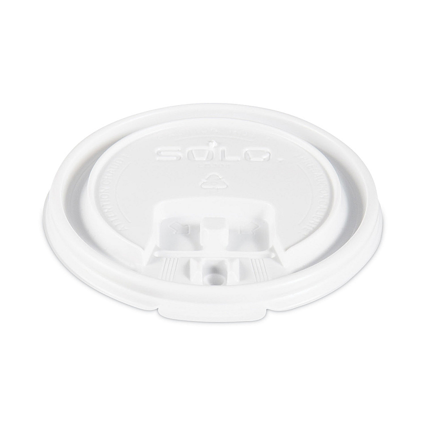 Dart Lift Back and Lock Tab Cup Lids, Fits 8 oz Cups, White, 100/Sleeve, 10 Sleeves/Carton (LB3081)