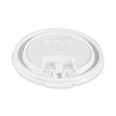 Dart Lift Back and Lock Tab Cup Lids, Fits 10 oz Cups, White, 100/Sleeve, 10 Sleeves/Carton (LB3101)