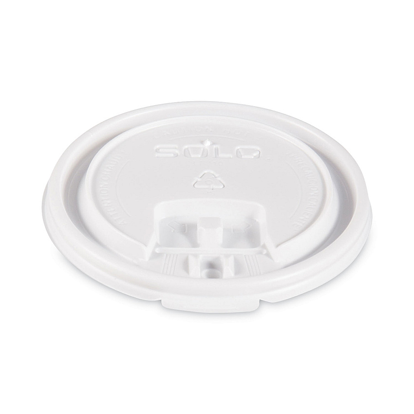 Dart Lift Back and Lock Tab Cup Lids, Fits 10 oz Cups, White, 100/Sleeve, 10 Sleeves/Carton (LB3101)