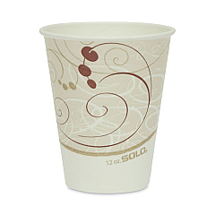 SOLO Double Sided Poly (DSP) Paper Cold Cups, 12 oz, Symphony Design, 80/Sleeve, 25 Sleeves/Carton (RP12SPSYM)
