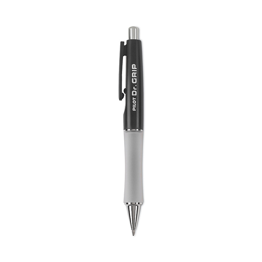 Pilot Dr. Grip Ballpoint Pen, Retractable, Medium 1 mm, Black Ink, Black Barrel (36100)