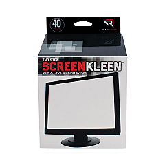 Read Right Two Step ScreenKleen Wet and Dry Cleaning Wipes, 5 x 5, 40/Box (RR1305)