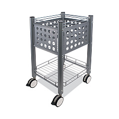 Vertiflex Sidekick File Cart, One-Shelf, 13.75w x 15.5d x 26.25h, Matte Gray (VF52002)