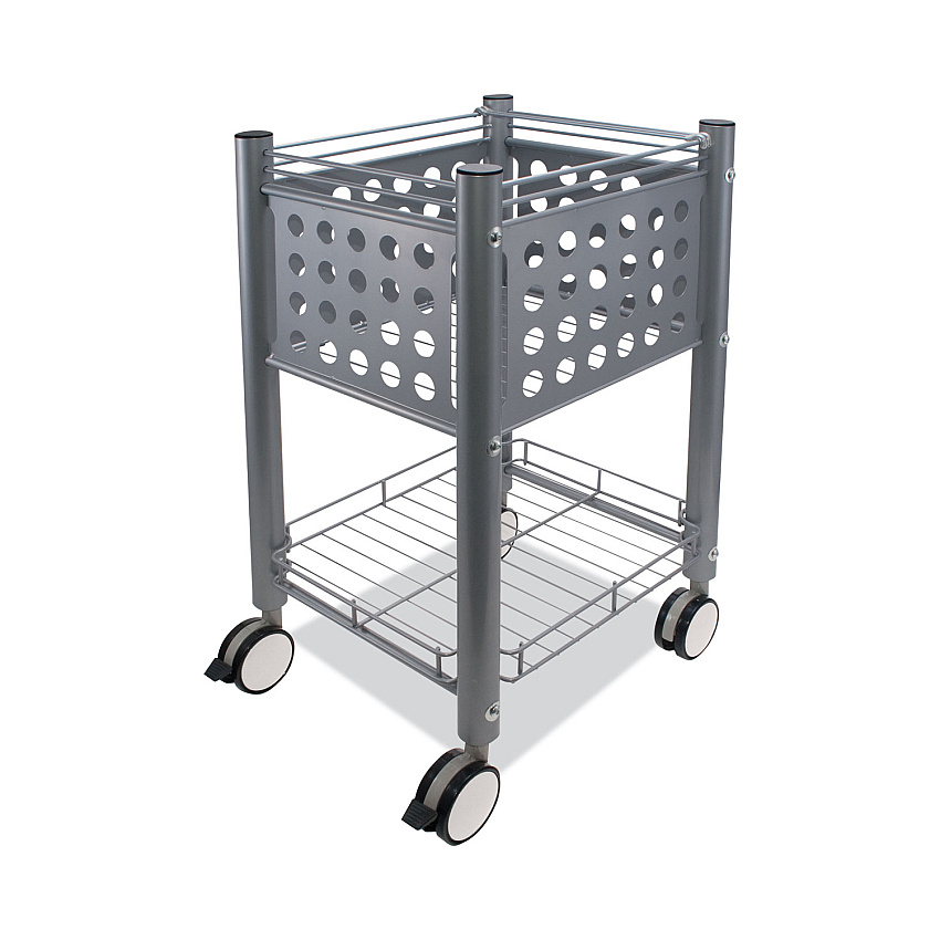 Vertiflex Sidekick File Cart, One-Shelf, 13.75w x 15.5d x 26.25h, Matte Gray (VF52002)