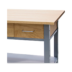 Vertiflex Countertop Serving Cart, 35.5w x 19.75d x 34.25h, Silver/Brown (VF53039)
