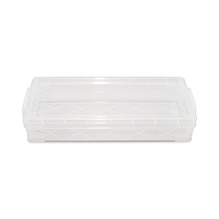 Advantus Super Stacker Pencil Box, Plastic, 8.25 x 3.75 x 1.5, Clear (40309)