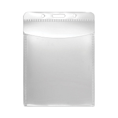 Advantus PVC-Free Badge Holders, Vertical, Clear 3.5" x 5.13" Holder, 3.13" x 4.13" Insert, 50/Pack (75604)