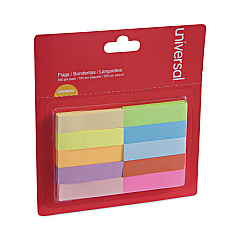 Universal Self-Stick Page Tabs, 0.5" x 2", Assorted Colors, 500/Pack (UNV99026)