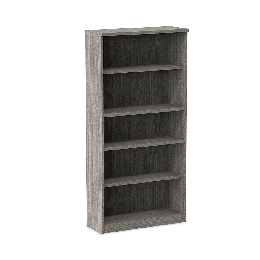 Alera Valencia Series Bookcase, Four-Shelf, 31.75w x 14d x 64.75h, Gray (ALEVA636632GY)