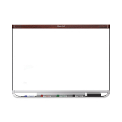 Quartet Prestige 2 DuraMax Magnetic Porcelain Whiteboard, 48 x 36, Mahogany Frame (P554MP2)