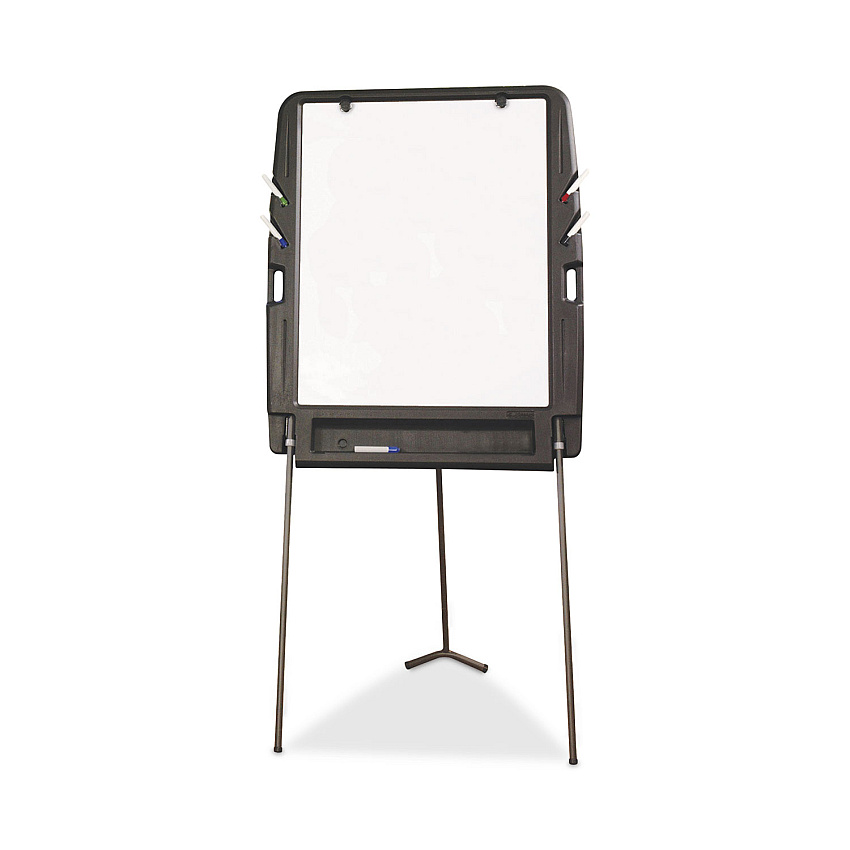 Iceberg Ingenuity Portable Flipchart Easel with Dry Erase Surface, Resin Surface Frame, 35 x 30 x 73, Charcoal (30227)