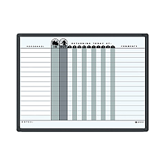Quartet Magnetic Employee In/Out Board, Porcelain, 24 x 18, Gray/Black, Aluminum Frame (781G)