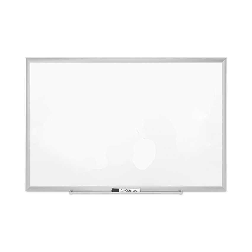 Quartet Classic Series Porcelain Magnetic Board, 36 x 24, White, Silver Aluminum Frame (2543)