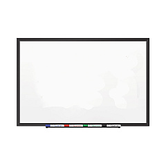 Quartet Classic Porcelain Magnetic Whiteboard, 36 x 24, Black Aluminum Frame (2543B)