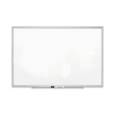 Quartet Classic Series Porcelain Magnetic Board, 48 x 36, White, Silver Alum. Frame (2544)