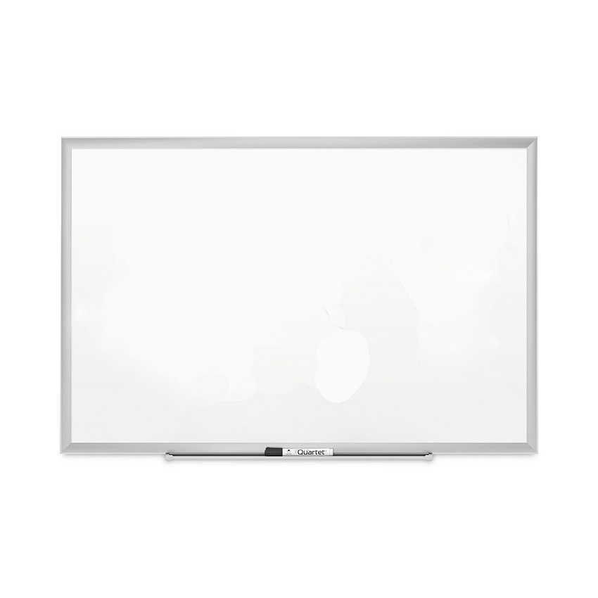 Quartet Classic Series Porcelain Magnetic Board, 60 x 36, White, Silver Aluminum Frame (2545)