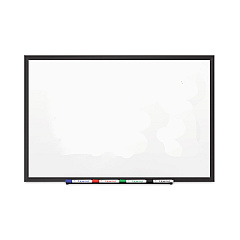 Quartet Classic Porcelain Magnetic Whiteboard, 60 x 36, Black Aluminum Frame (2545B)