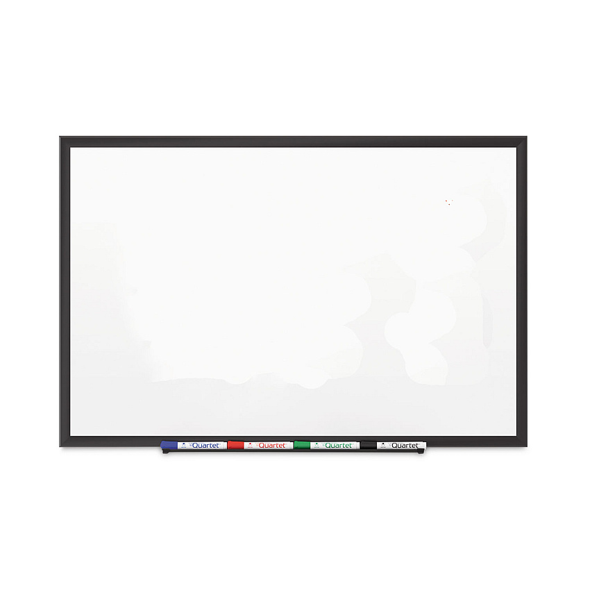 Quartet Classic Porcelain Magnetic Whiteboard, 60 x 36, Black Aluminum Frame (2545B)