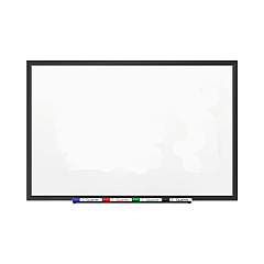 Quartet Classic Porcelain Magnetic Whiteboard, 96 x 48, Black Aluminum Frame (2548B)