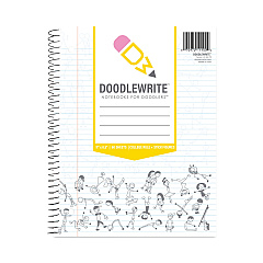 Roaring Spring DoodleWrite Notebooks, 1-Subject, Medium/College Rule, White Cover, (60) Sheets, 24/Carton (11100CS)