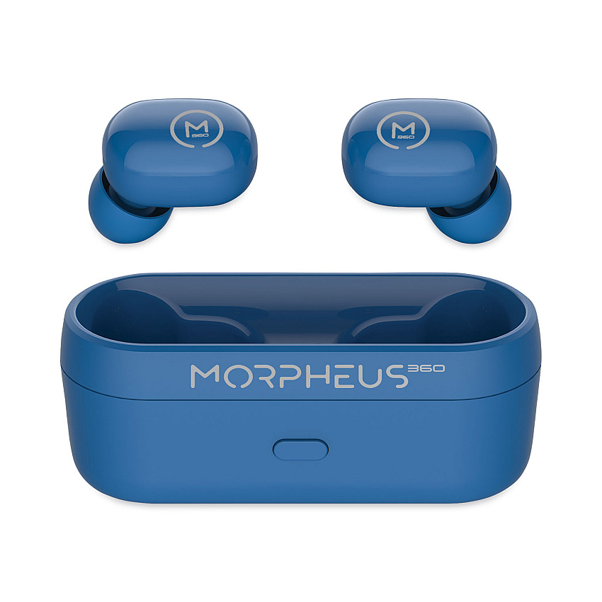 Morpheus 360 Spire True Wireless Earbuds Bluetooth In-Ear Headphones with Microphone, Island Blue (TW1500L)