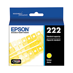 Epson T222420S (T222) Claria Ink, 165 Page-Yield, Yellow