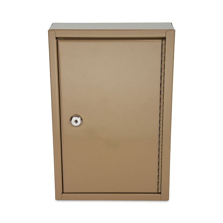 CONTROLTEK Key Lockable Key Cabinet, 30-Key, Metal, Sand, 8 x 2.63 x 12.13 (500130)