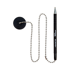 CONTROLTEK Antimicrobial Counter Chain Pen, Medium, 1 mm, Black Ink, Black (555564)