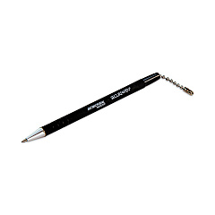 CONTROLTEK Replacement Antimicrobial Counter Chain Pen, Medium, 1 mm, Black Ink, Black (555565)