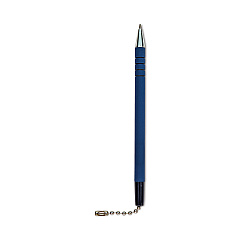 CONTROLTEK Antimicrobial Counter Chain Pen, Medium, 1 mm, Blue Ink, Blue (555566)