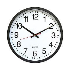 Universal Classic Round Wall Clock, 12.63" Overall Diameter, Black Case, 1 AA (sold separately) (UNV10431)