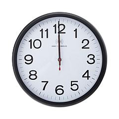 Universal Deluxe 13 1/2" Indoor/Outdoor Atomic Clock, 13.5" Overall Diameter, Black Case, 1 AA (sold separately) (UNV10417)