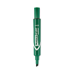 Avery MARKS A LOT Regular Desk-Style Permanent Marker, Broad Chisel Tip, Green, Dozen (7885) (07885)