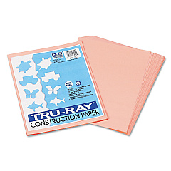 Pacon Tru-Ray Construction Paper, 76 lb Text Weight, 9 x 12, Salmon, 50/Pack (103010)