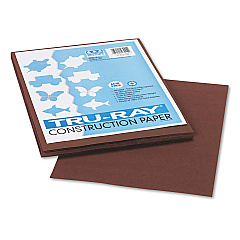 Pacon Tru-Ray Construction Paper, 76lb, 9 x 12, Dark Brown, 50/Pack (103024)