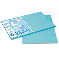 Pacon Tru-Ray Construction Paper, 76lb, 12 x 18, Turquoise, 50/Pack (103039)