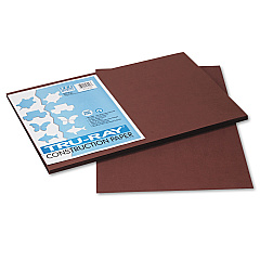 Pacon Tru-Ray Construction Paper, 76lb, 12 x 18, Dark Brown, 50/Pack (103056)