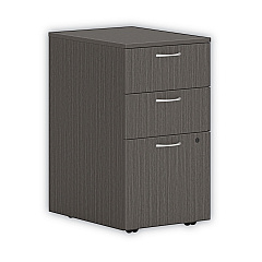 HON Mod Mobile Pedestal, Left or Right, 3-Drawers: Box/Box/File, Legal/Letter, Slate Teak, 15" x 20" x 28" (PLPMBBFLS1)