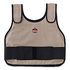 ergodyne Chill-Its 6230 Standard Phase Change Cooling Vest with Packs, Cotton, Large/X-Large, Khaki (12010)