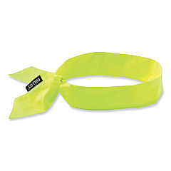 ergodyne Chill-Its 6700 Cooling Bandana Polymer Tie Headband, One Size Fits Most, Lime (12301)