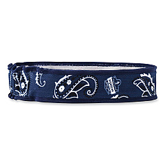 ergodyne Chill-Its 6605 High-Performance Cotton Terry Cloth Sweatband, One Size Fits Most, Navy Western (12424)