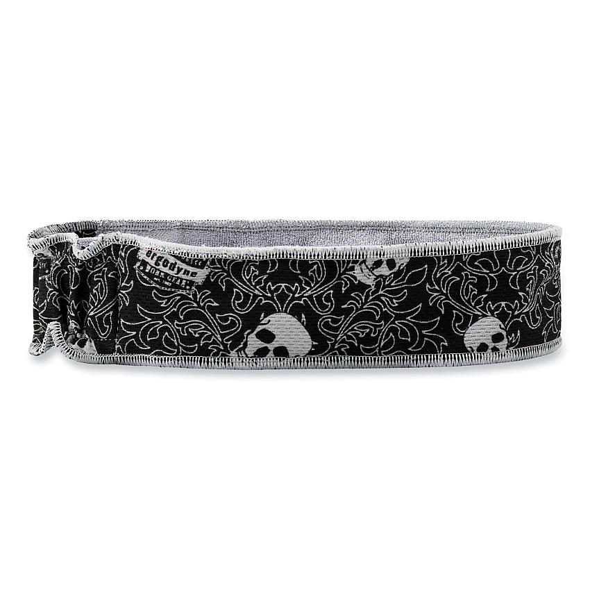 ergodyne Chill-Its 6605 High-Performance Terry Cloth Sweatband, Cotton Terry Cloth, One Size Fits Most, Skulls (12489)