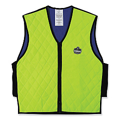 ergodyne Chill-Its 6665 Embedded Polymer Cooling Vest with Zipper, Nylon/Polymer, X-Large, Lime (12535)