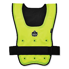 ergodyne Chill-Its 6687 Economy Dry Evaporative Cooling Elastic Waist Vest, Nylon, Large/X-Large, Lime (12685)