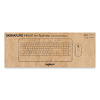 Logitech Signature MK650 Wireless Keyboard and Mouse Combo for Business, 2.4 GHz Frequency/32 ft Wireless Range, Off White (920011018)