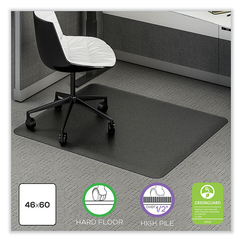 deflecto Ergonomic Sit Stand Mat, 60 x 46, Black (CM24442BLKSS)