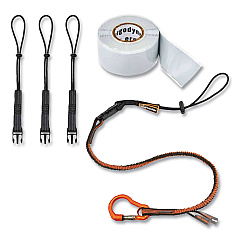 ergodyne Squids 3181 Tool Tethering Kit, 5 lb Max Working Capacity, 38" to 48" Long, Orange/Gray and Black (19651)