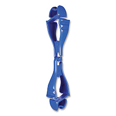 ergodyne Squids 3400 Glove Clip Holder with Dual Clips, 1 x 1 x 6.5, Acetal Copolymer, Blue, 100/Carton (19717BULK)